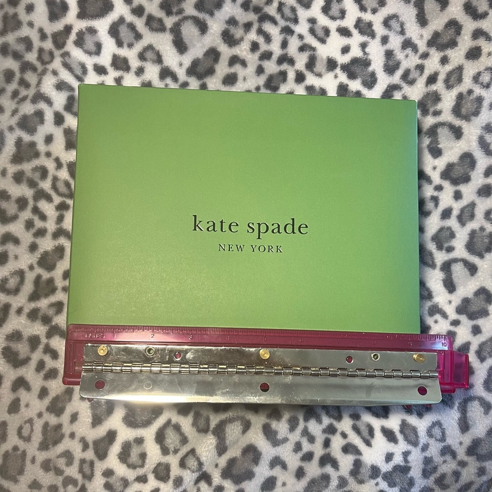 Kate Spade Empty Green Box & Decorative Polkadot Tissue Paper